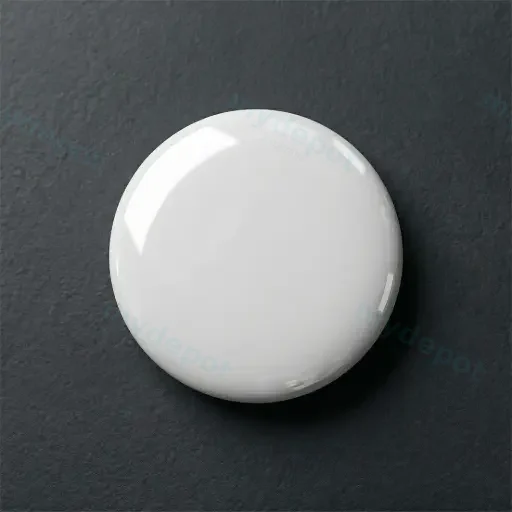 Gloss White Ceramic Cap For Pop-up Waste