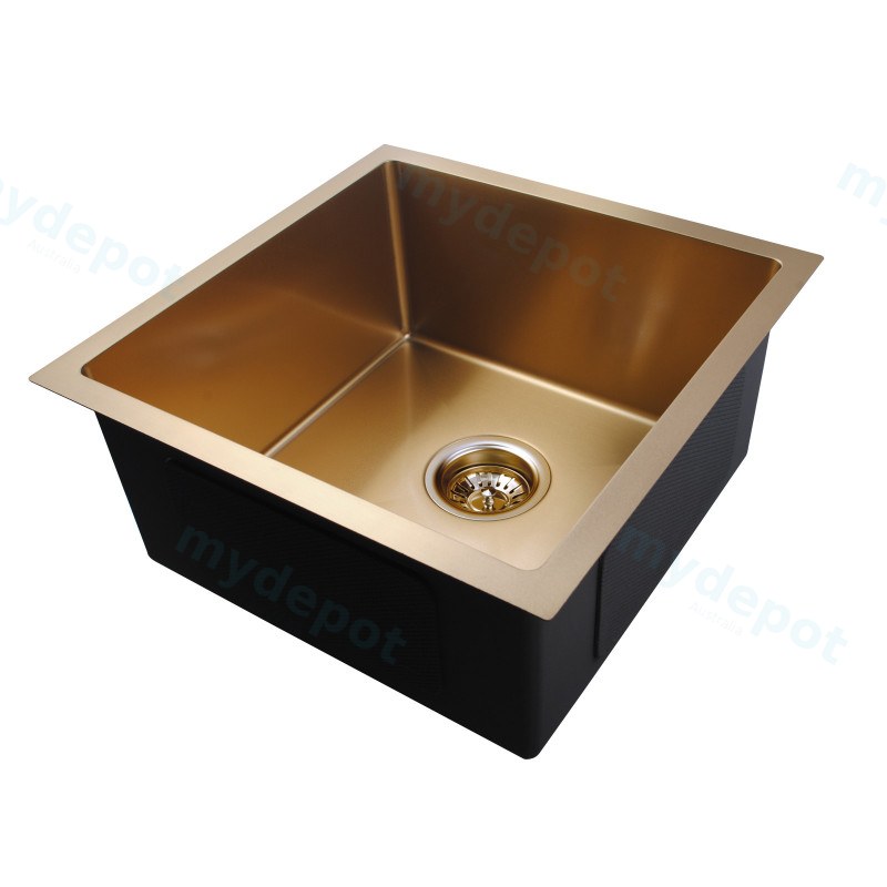 Brushed gold handmade sink