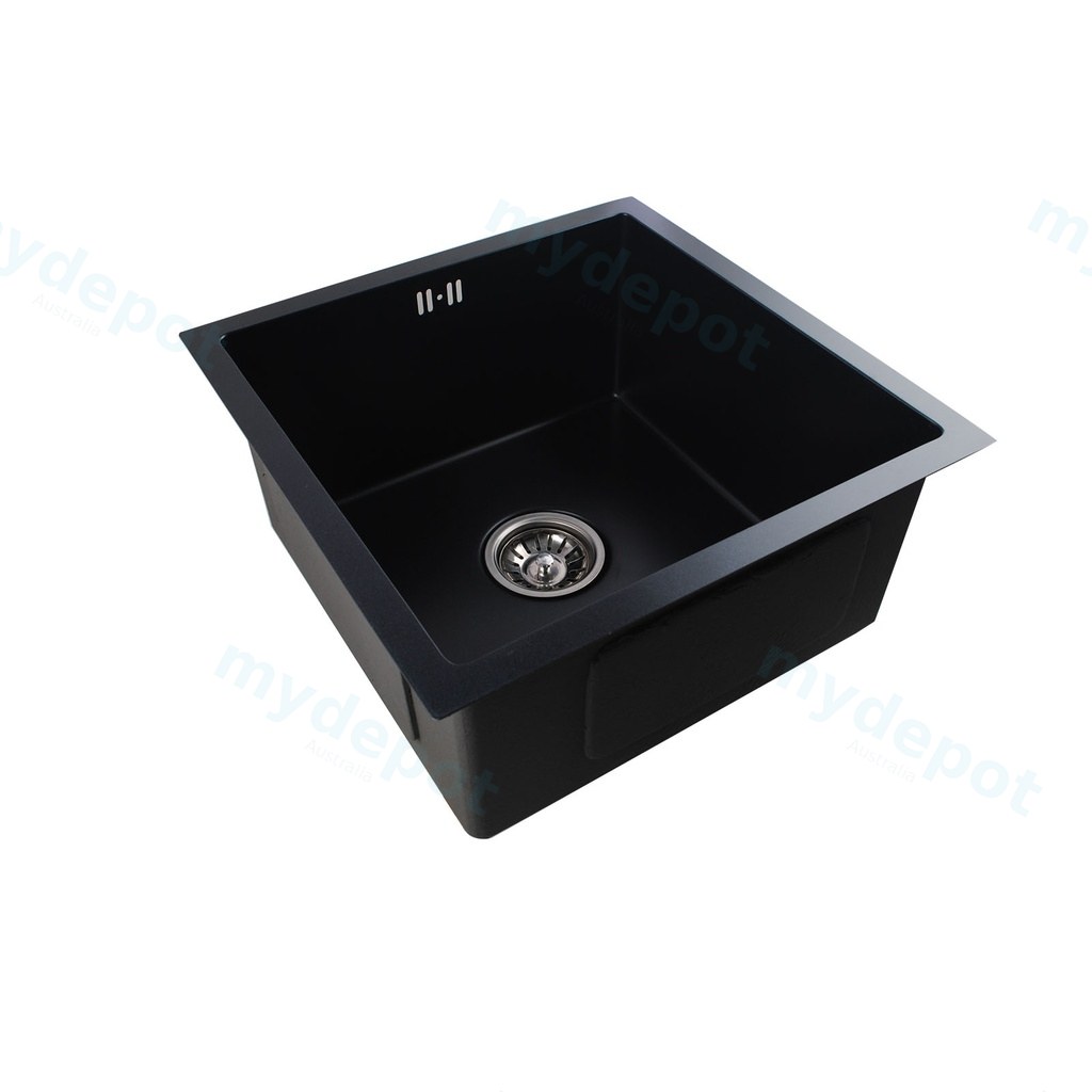 Dark grey handmade single bowl sink