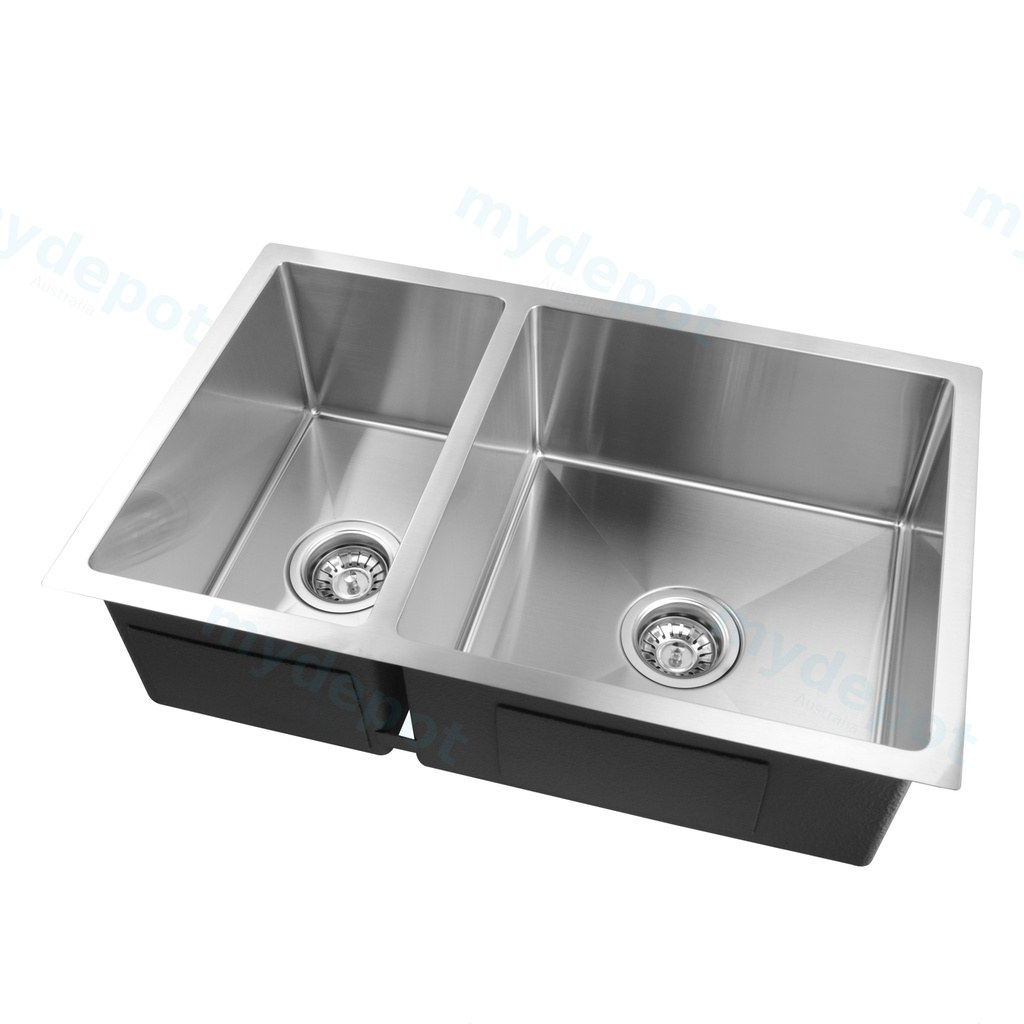 Double bowl kitchen sink