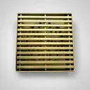 110*110*20mm Brushed Brass Grill Floor Waste Shower Grate Drain(80mm outlet)