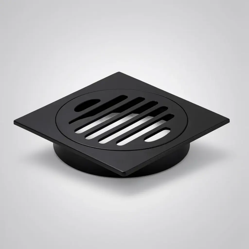 [55838] 110X110mm Black Square Floor Drain(100mm Outlet)