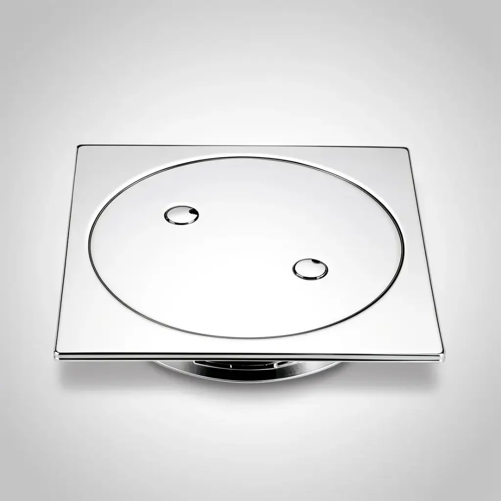 [55857] 110X110mm Chrome Clear Out Floor Waste(100mm Outlet)