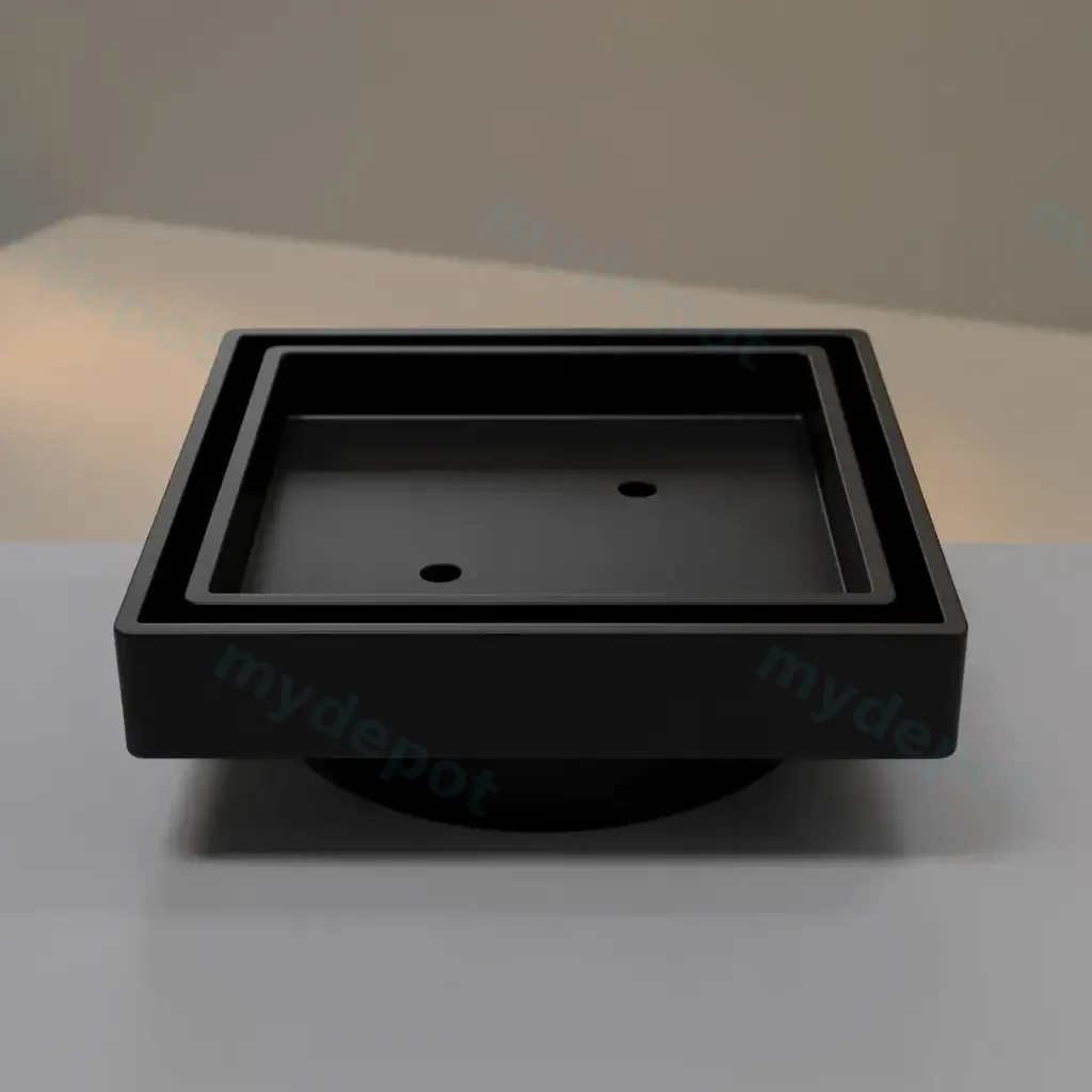 115*115mm Gun Metal Grey Smart Tile Insert Floor Waste Shower Grate Drain (88mm outlet)