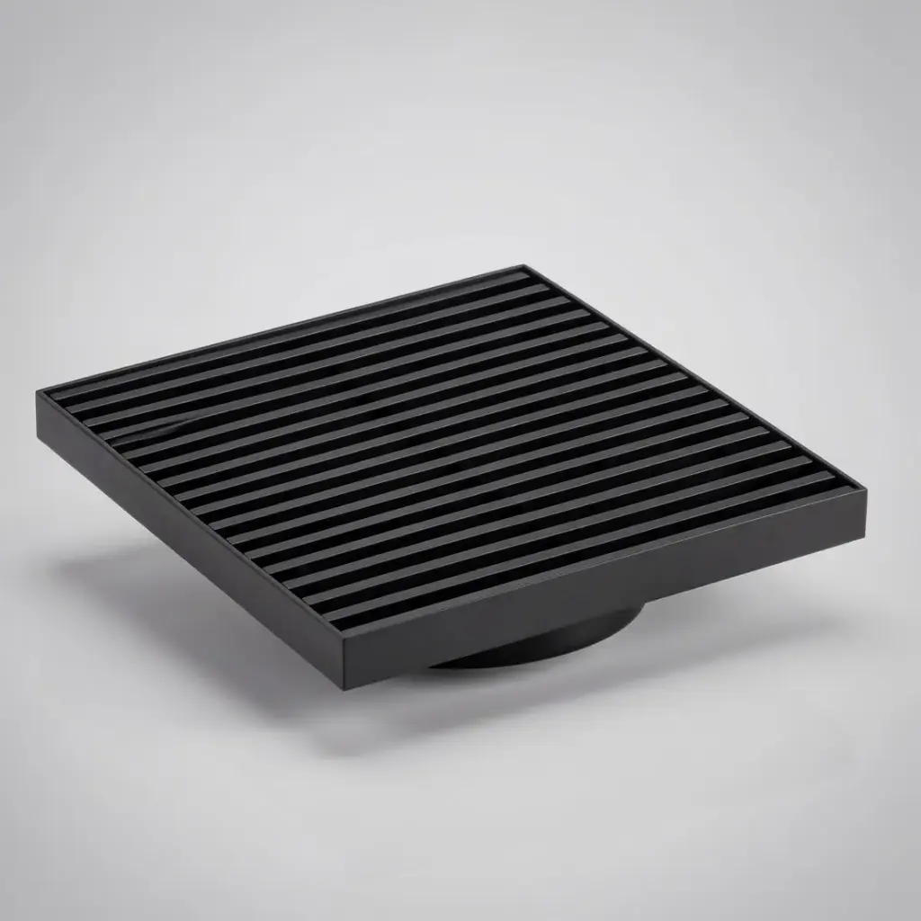 115X115mm Black Grills Square Floor Drain(80mm)