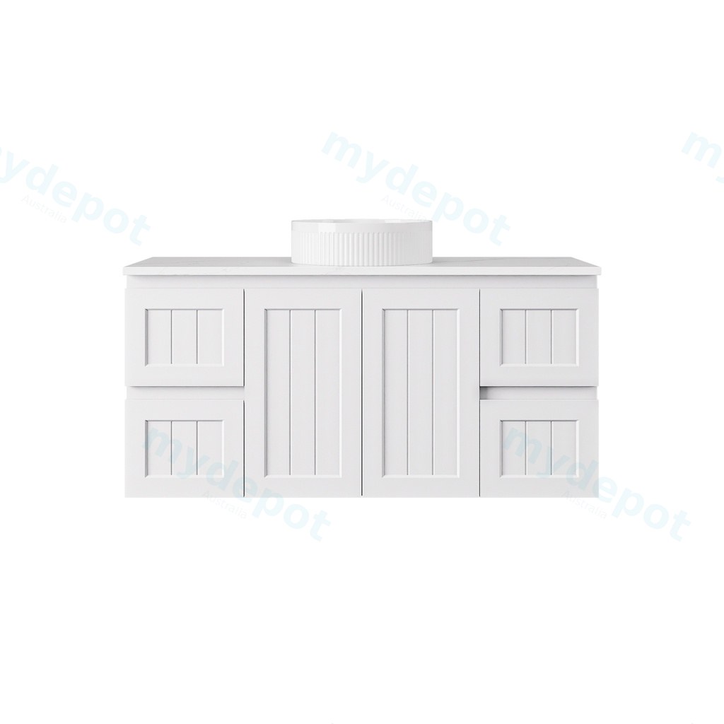 [56746] 1190*455*560mm Matte White Archill Federation Wall Hung Ensuite PVC Cabinet