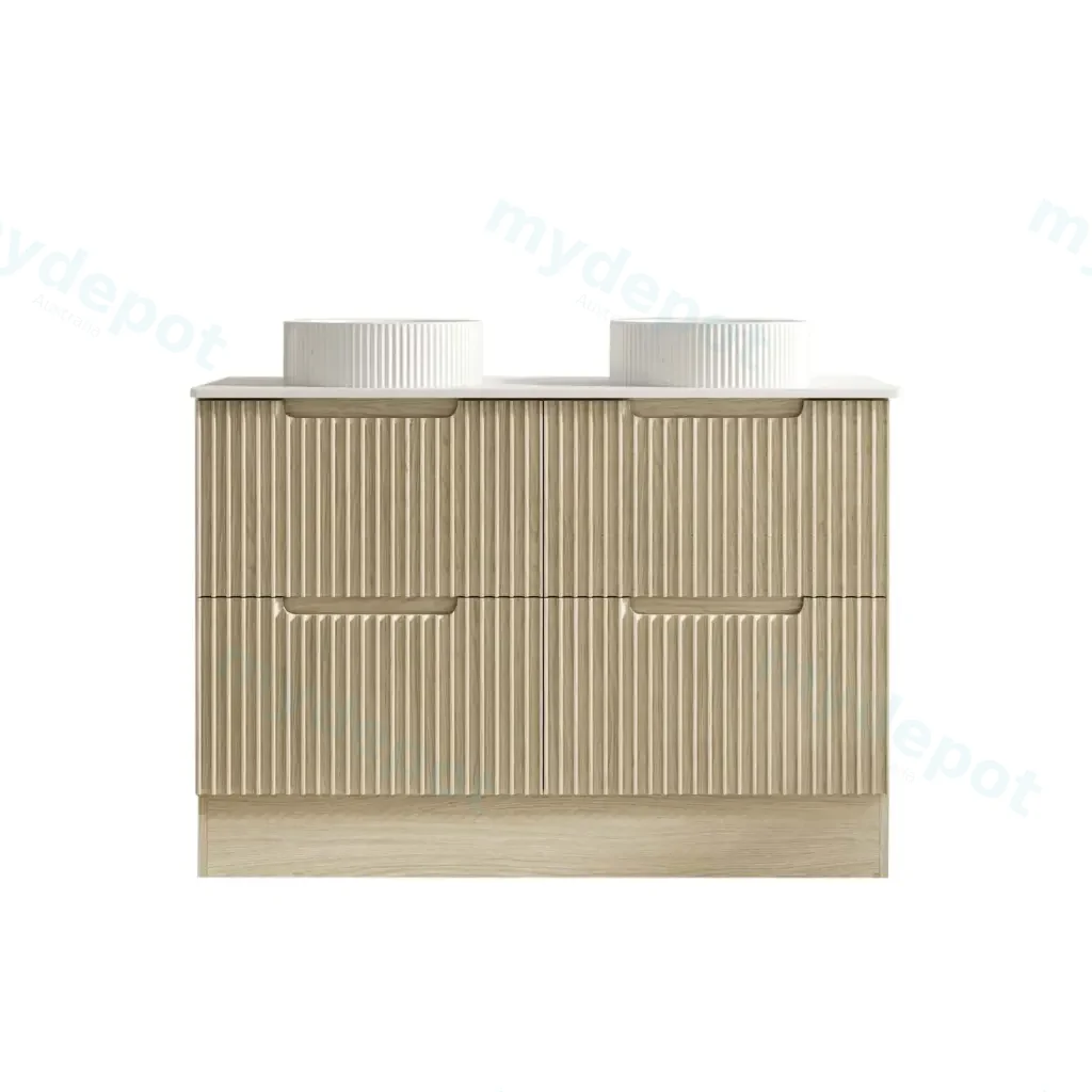 [50535] 1190x455x830 Natural Oak Premium Straight Edge Freestanding vanity
