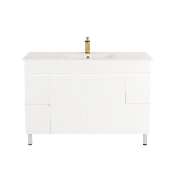 [50491] 1200*450*710mm Freestangding Gloss White PVC Vanity Cabinet Only