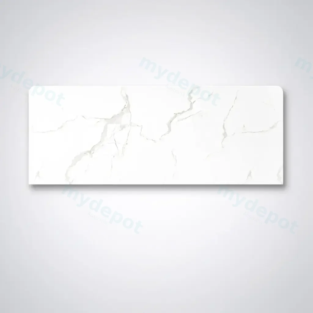 1200x465x15mm White Marble Look Sintered Stone Top Benchtop