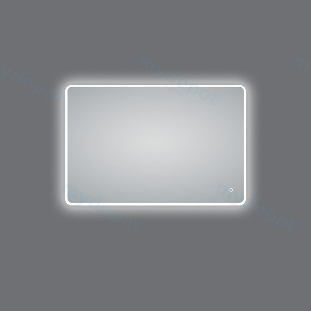 [41232] 1200*800mm Frosted Edge 3 Color Lighting Backlit Acrylic LED Mirror Touch Sensor Switch Defogger Pad Wall Mounted Vertical or Horizontal