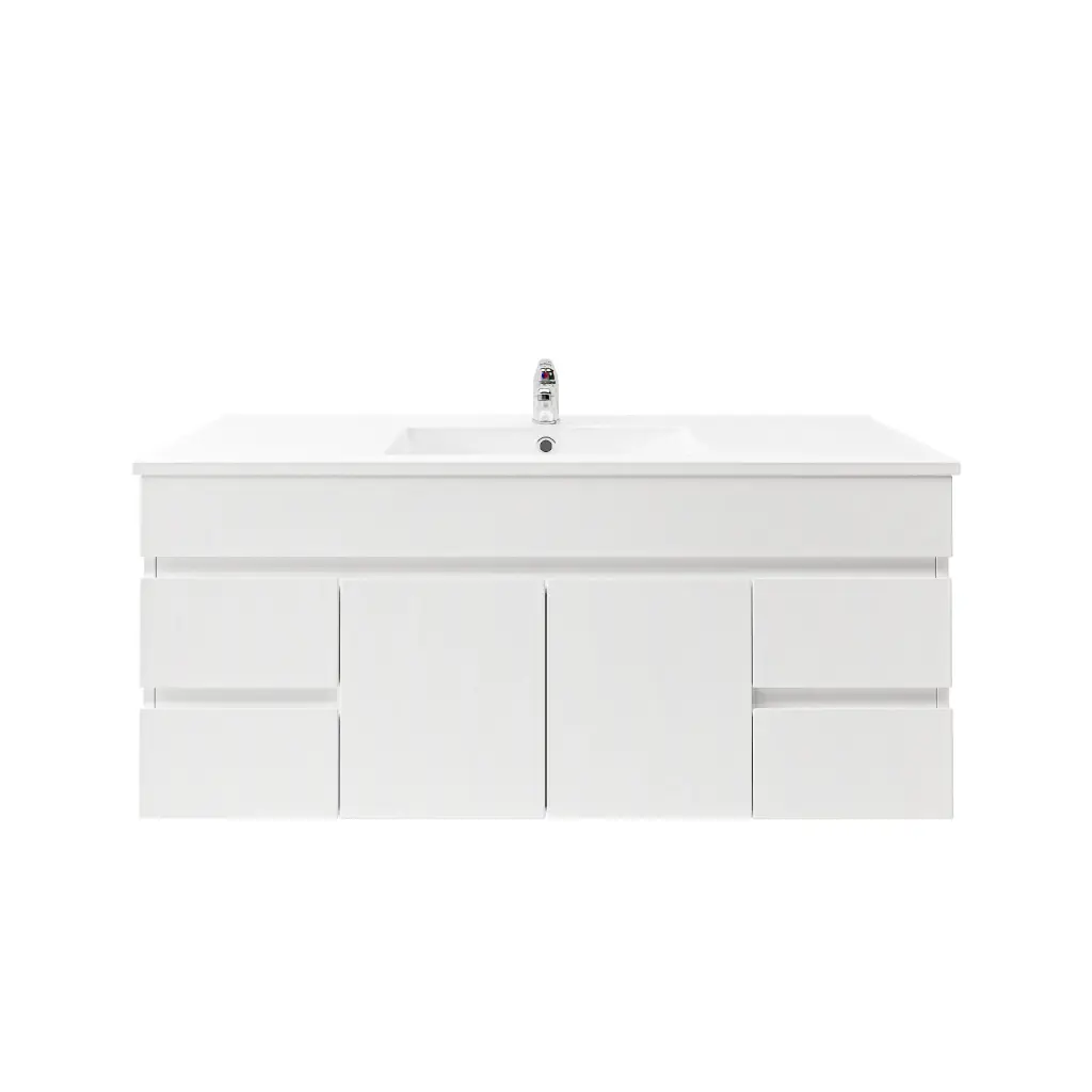 1200mm Wall Hung Bathroom Vanity Cabinet Only PVC Gloss White