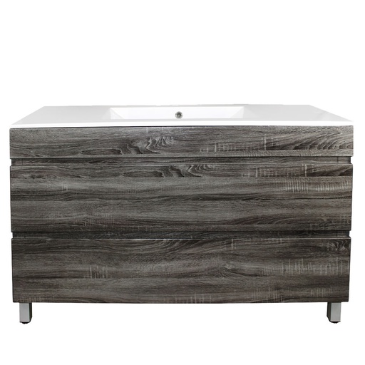 1200mm Dark Grey MDF 2 Drawers Freestanding Vanity Cabinet Only