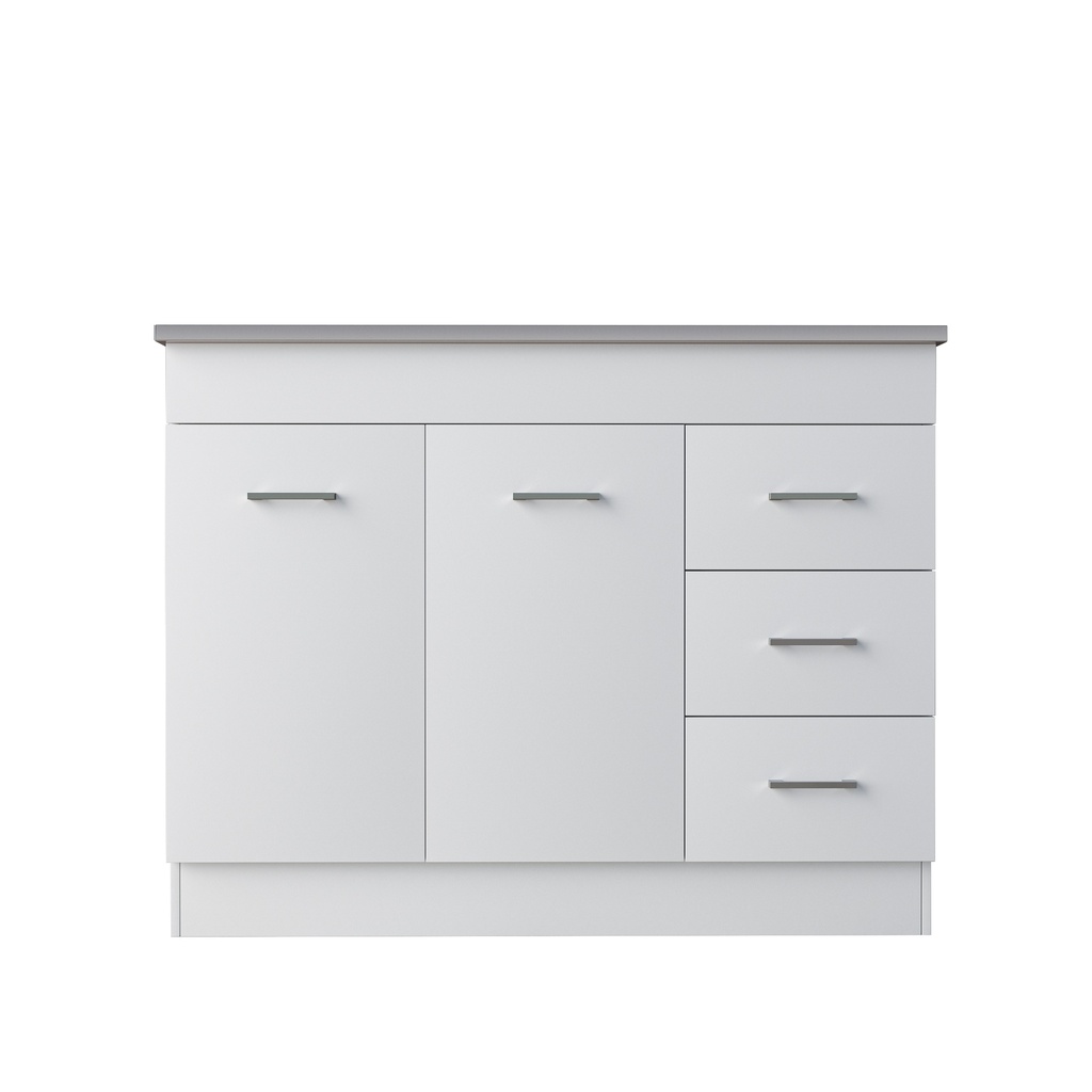[92036/KPVC1248] 1200mm Freestanding Kitchenette Cabinet Only PVC Gloss White 2PAC Finish