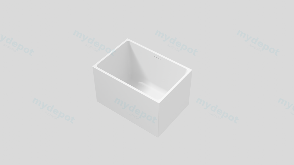 1200X680X650mm Gloss White Crete Multifit Free Standing Bath Overflow 40mm Waste+Pipe Supplied