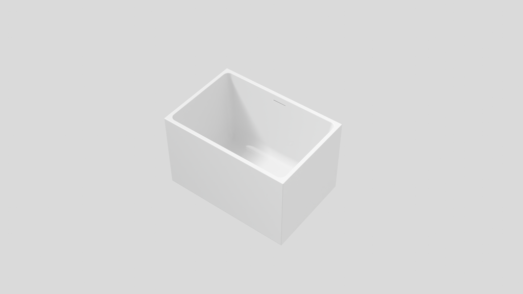 [55613] 1200X680X650mm Gloss White Crete Multifit Free Standing Bath Overflow 40mm Waste+Pipe Supplied