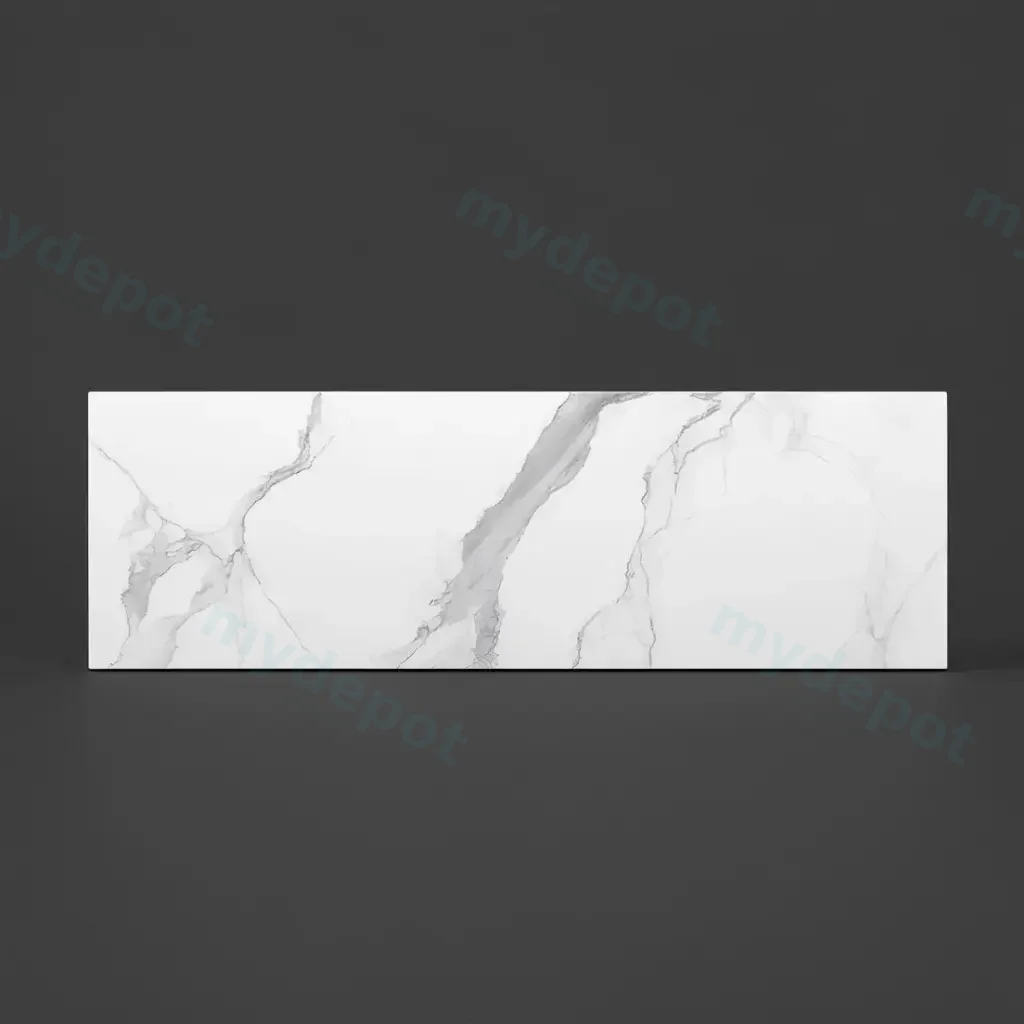 1200mm White Marble Look Sintered Stone Top Matte Finish Benchtop