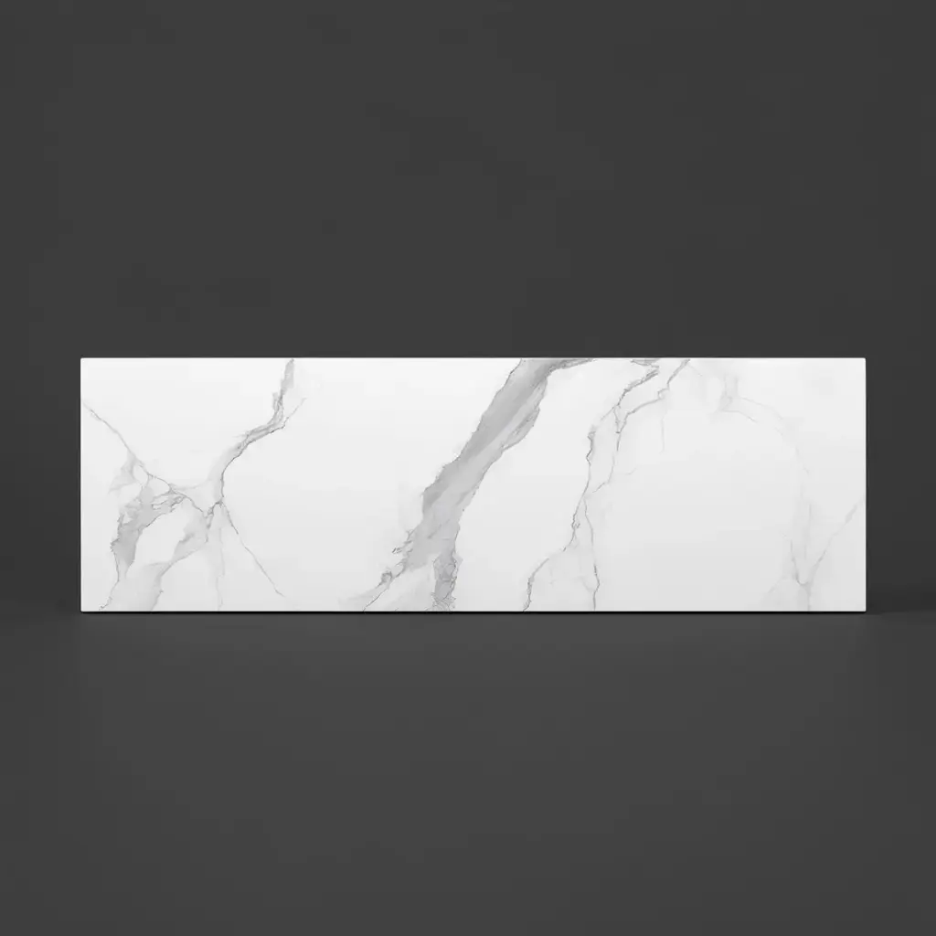 [90177/K1239ST-WM] 1200mm White Marble Look Sintered Stone Top Matte Finish Benchtop