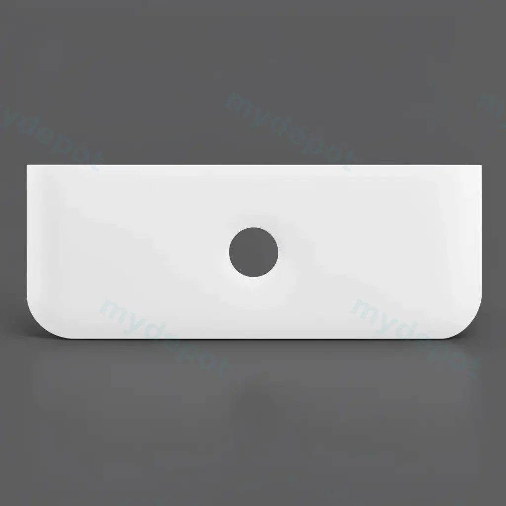 [50688] 1204x462x15mm White Zero Silica Quartz Round Corner Stone Top