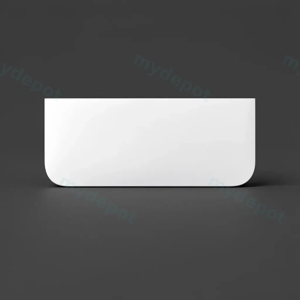 [90213/KC125ST-MW] 1200mm Matte White Sintered Stone Top Rounded Corner Benchtop