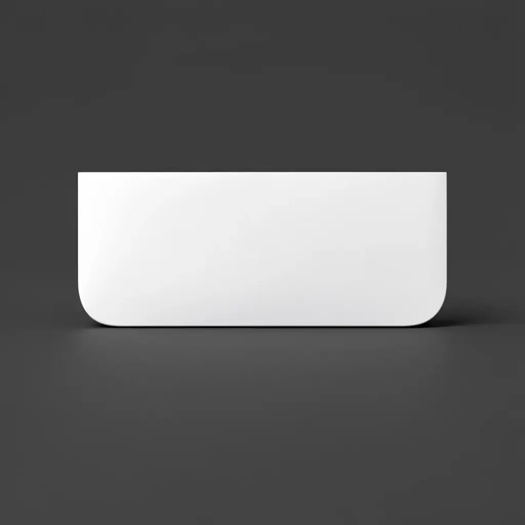 [90213/KC125ST-MW] 1200mm Matte White Sintered Stone Top Rounded Corner Benchtop