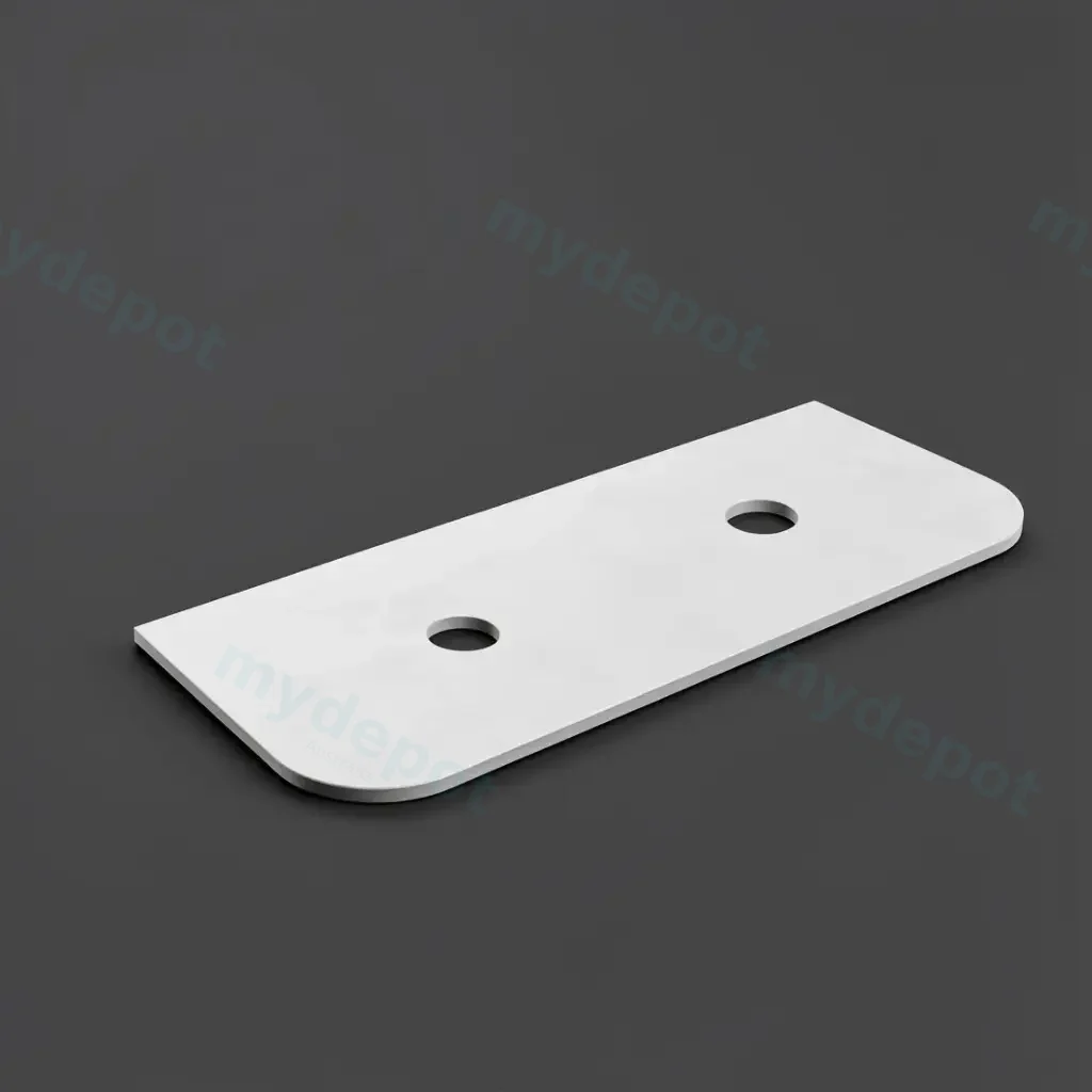 [56123] 1205X505X12mm Matte White Solid Surface Plain Slab Curve Stone Top