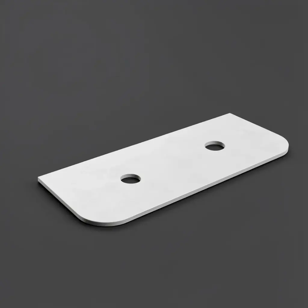 1205X505X12mm Matte White Solid Surface Plain Slab Curve Stone Top