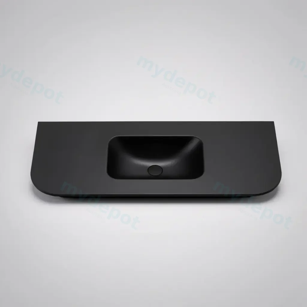 1205X505X140 Matte Black Aruro Solid Surface Stone Basin