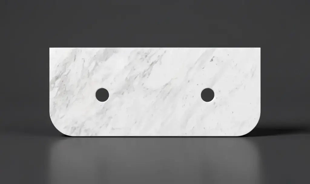 [56353] 1205X505X18mm Carrara White Marble Curve Stone Top