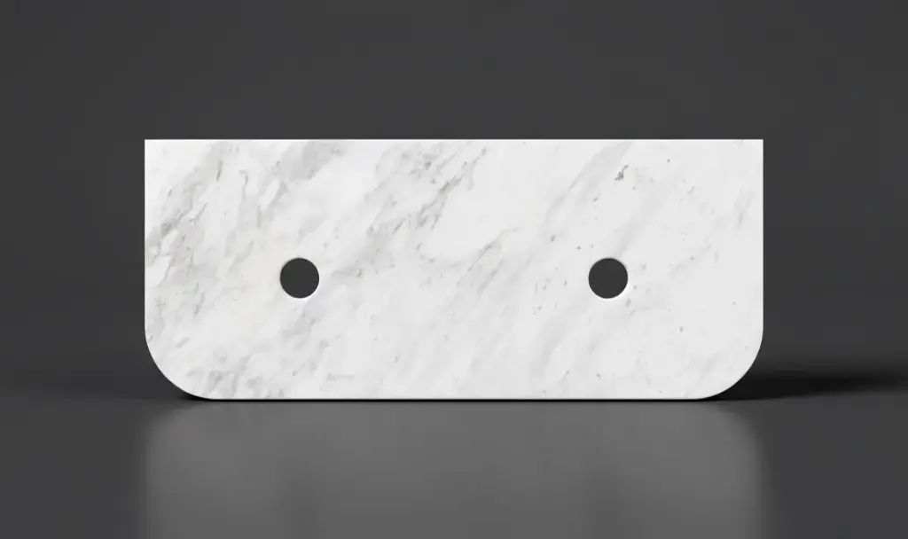 [56353] 1205X505X18mm Carrara White Marble Curve Stone Top