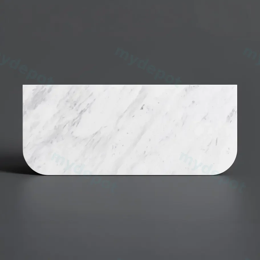 1205X505X18mm Carrara White Marble Curve Stone Top