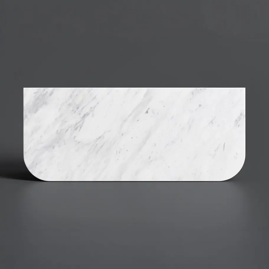 [56348] 1205X505X18mm Carrara White Marble Curve Stone Top