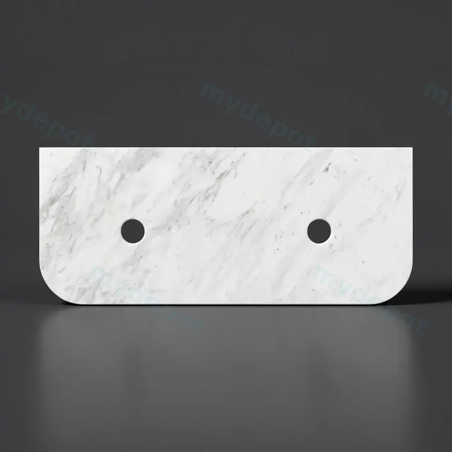 [56355] 1205X505X18mm Carrara White Marble Curve Stone Top