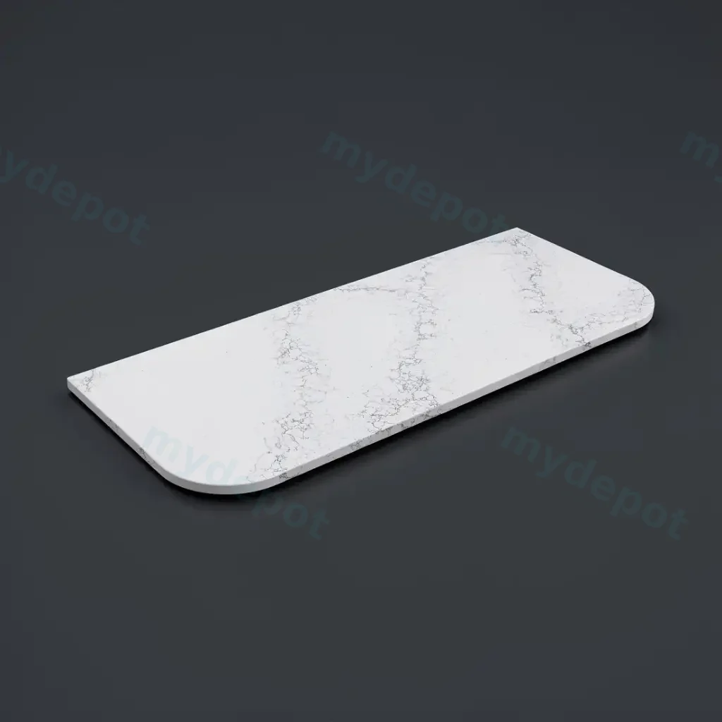 1205X505X20mm Calacatta White (WG486) Zero Silica Engineer Curve Stone Top