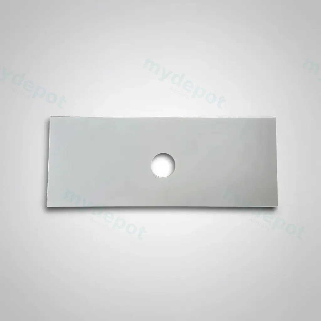 [50687] 1205x465x15mm Luna White Zero Silica Quartz Square Corner Stone Top