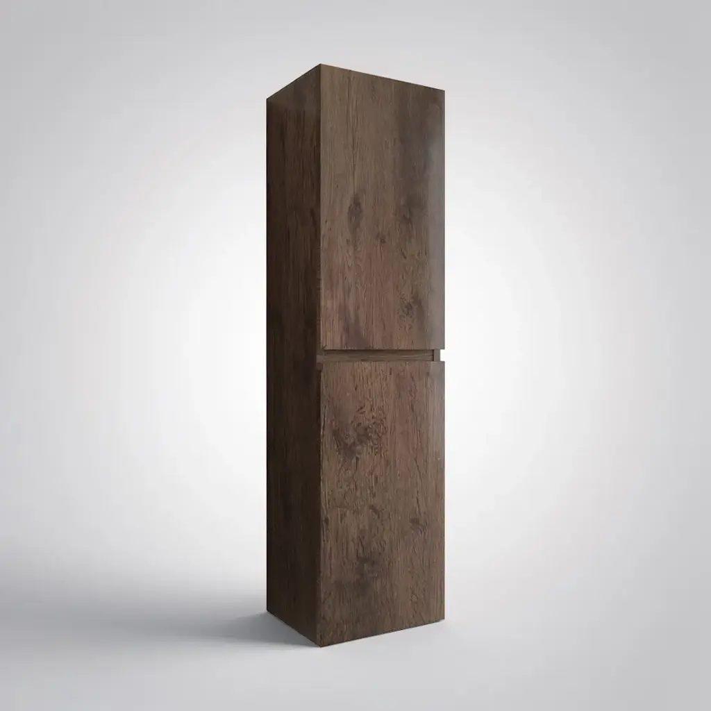 [93227/TB1350-DO] 1350mm Dark Oak MDF 2 Doors Tall Boy Vanity