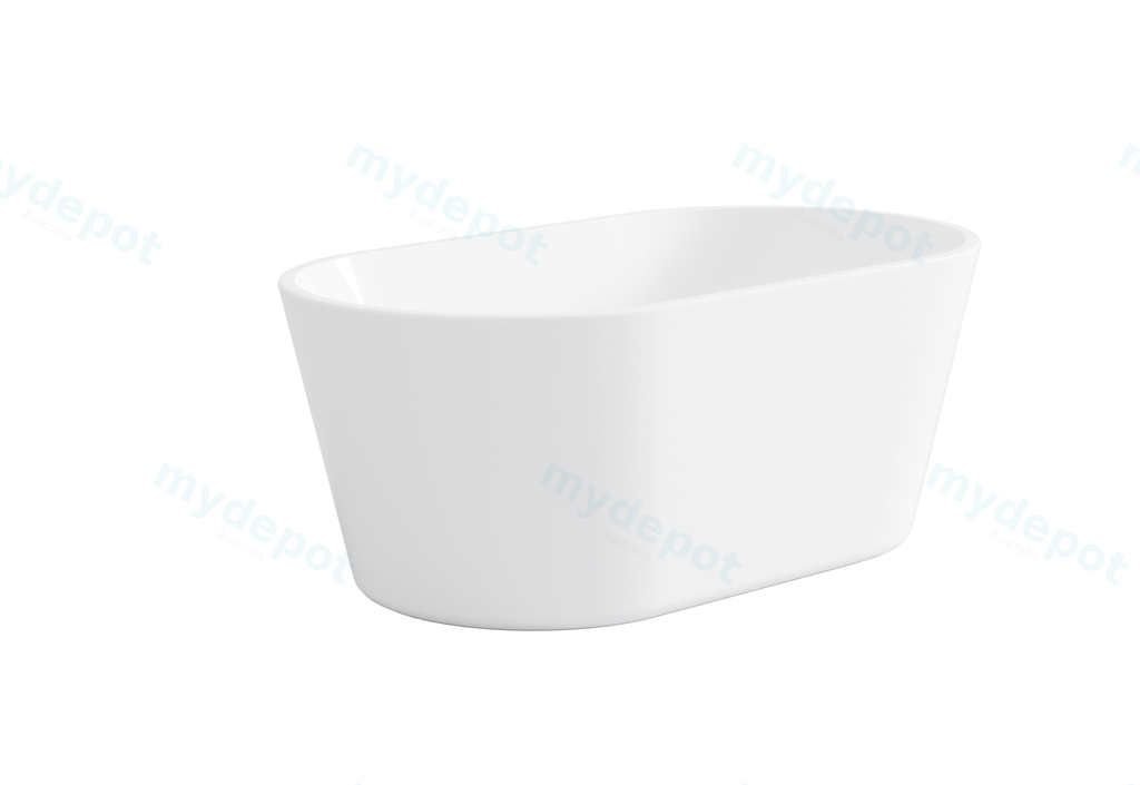 1350X700X580mm Gloss White Agena Acylic Free Standing Bathtub No Overflow,Chrome Waste And Pipe Included