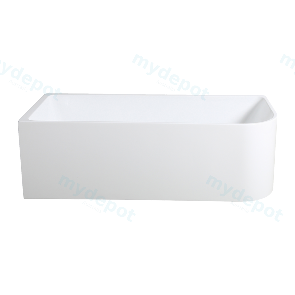 [55617] 1400X730X510mm Gloss White Clayton Free Standing Bath Left Corner None Overflow 40mm Waste+Pipe Supplied