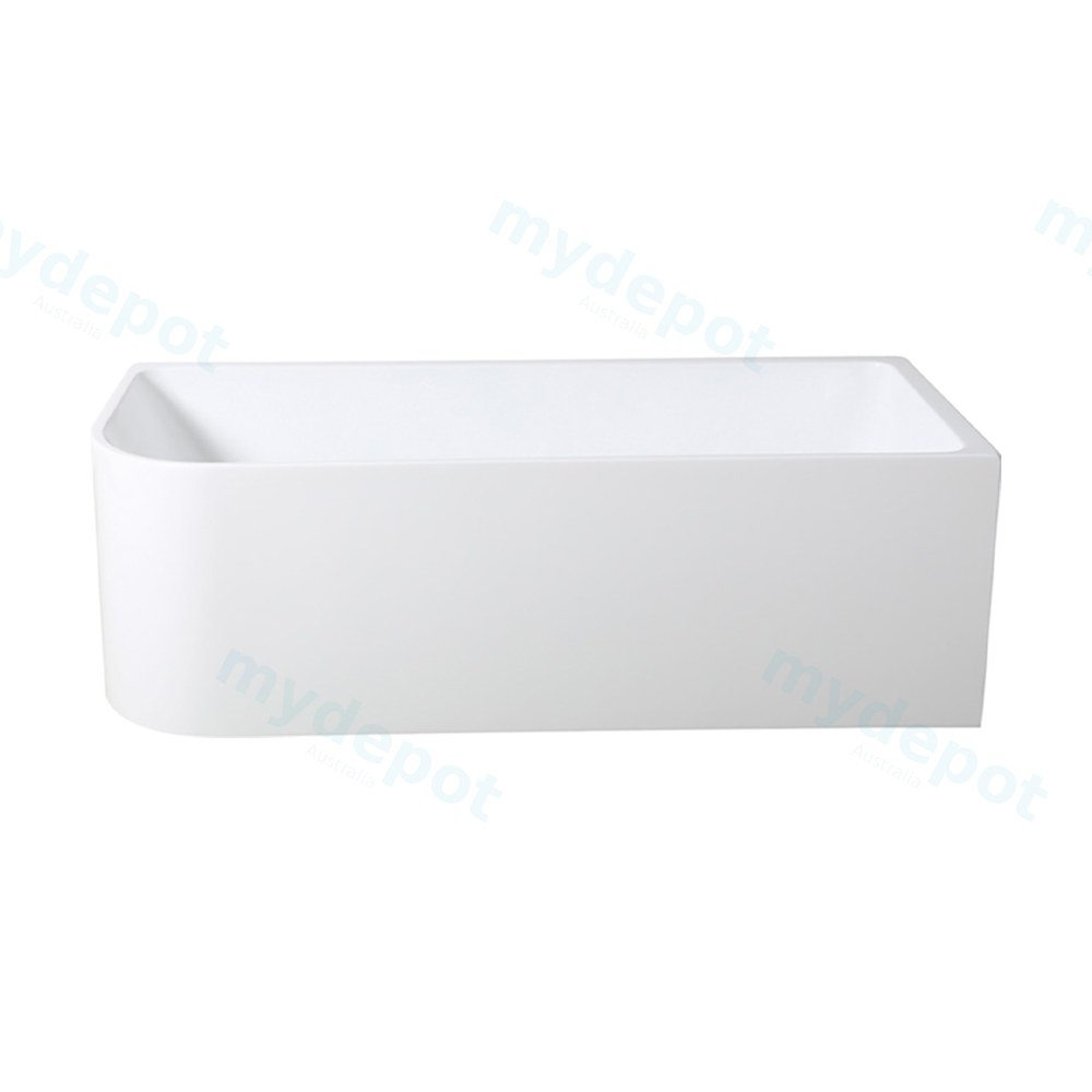 1400X730X510mm Gloss White Clayton Free Standing Bath Right Corner None Overflow 40mm Waste+Pipe Supplied