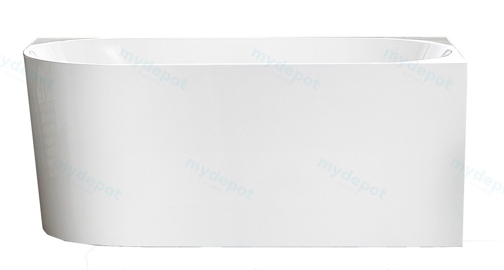 1400X750X600mm Gloss White Bingie Skirt Bath Right Coner None Overflow 40mm Waste+Pipe Supplied