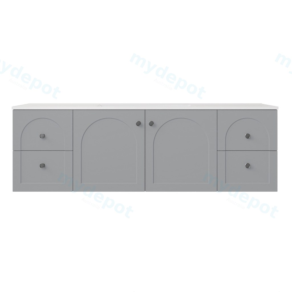 1490*455*470mm Matte Grey Chester Federation Wall Hung PVC Cabinet