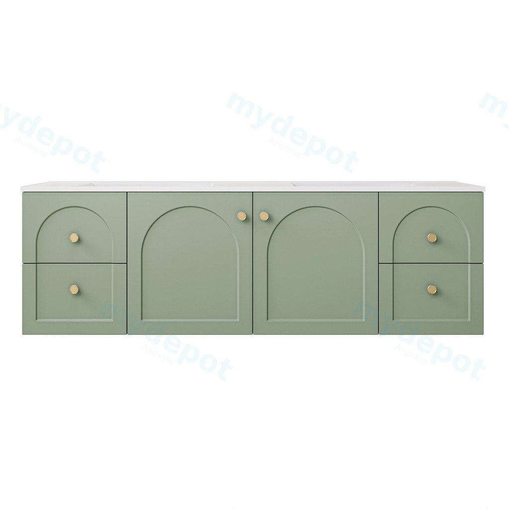 1490*455*470mm Olive Green Chester Federation Wall Hung PVC Cabinet
