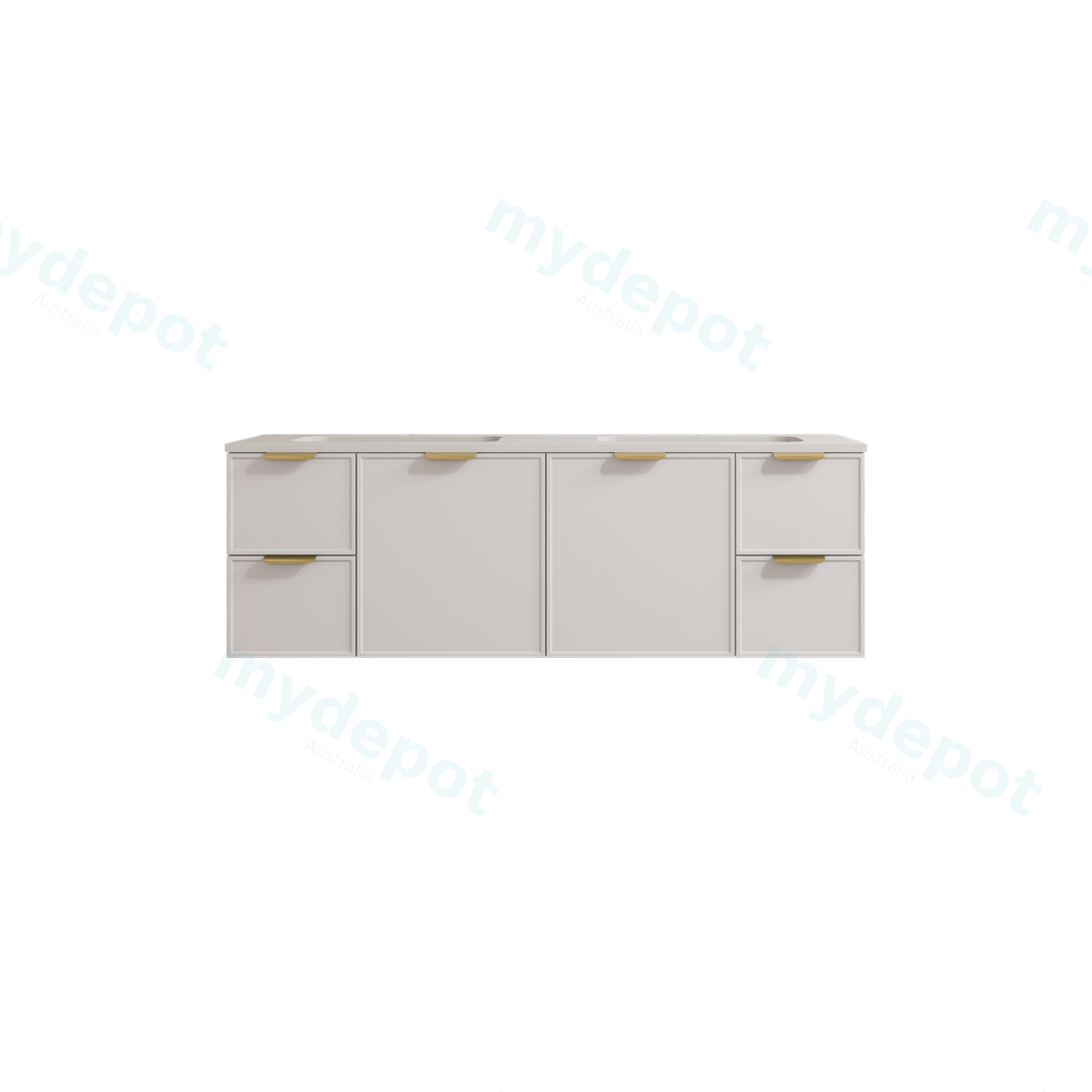 1490*455*560mm Matte White Madura Federation Wall Hung PVC Cabine