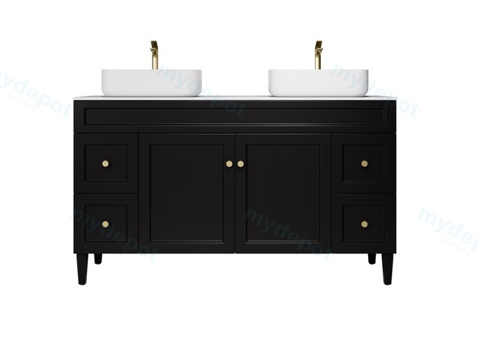 1490X455X860 Matte Black Harold Federation Free Standing PVC Cabinet