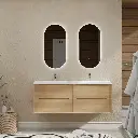 1500mm Bell Collection Natural Oak Plywood 4 Drawers Wall Hung Bathroom Vanity Cabinet Only