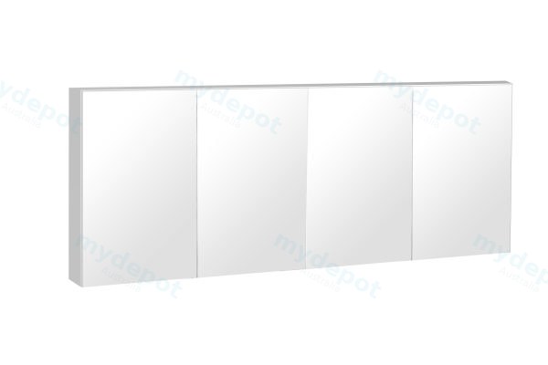 1500*150*750mm Pvc White Shaving Cabinet Four Doors