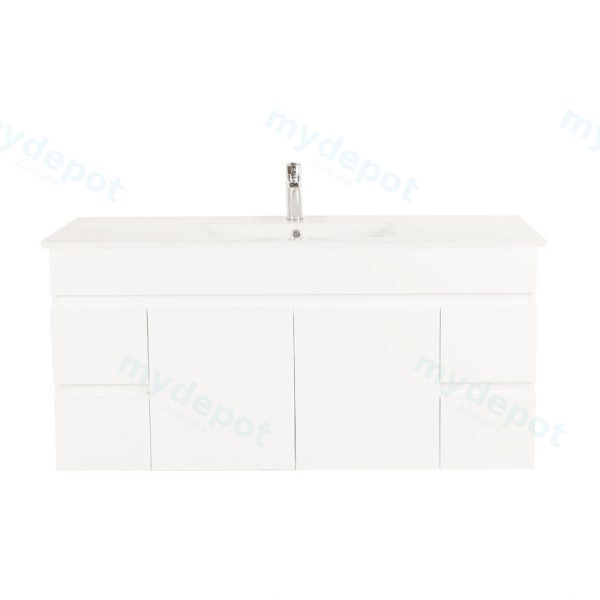 1500*450*560mm Wall Hung Gloss White PVC Vanity Cabinet Only