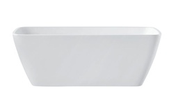 1500*750*590mm Venice Freestanding Gloss White Bathtub Without Overflow