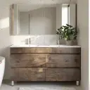 1500mm Dark Oak MDF 4 Drawers Freestanding Bathroom Vanity Cabinet Only