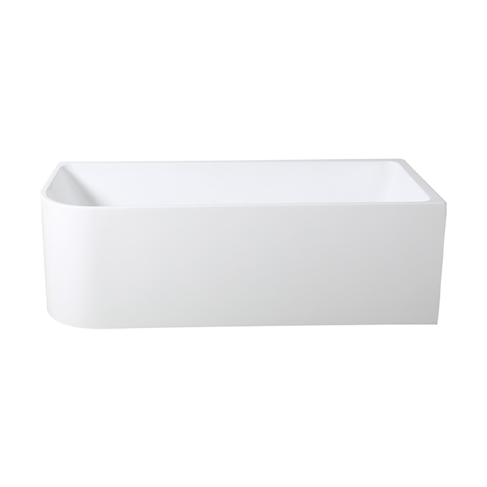 [55621] 1500X730X510mm Gloss White Clayton Free Standing Bath Right Corner None Overflow 40mm Waste+Pipe Supplied