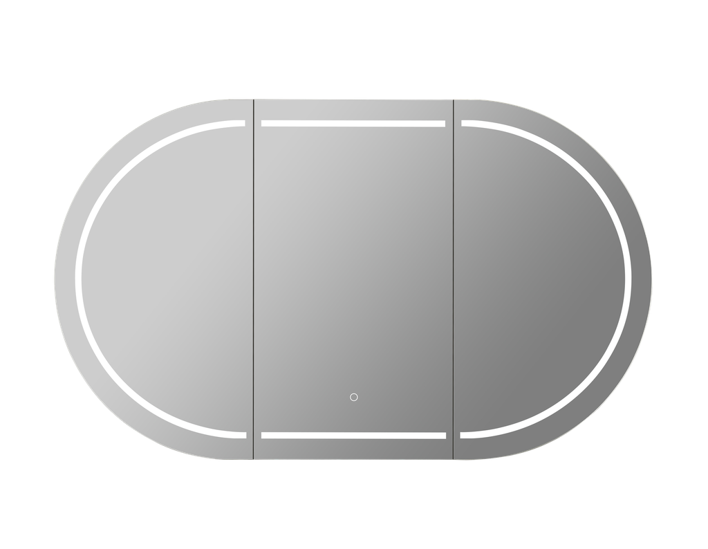 [55978] 1500X800X155mm Matte White Allison Pill LED Shaving Cabinet